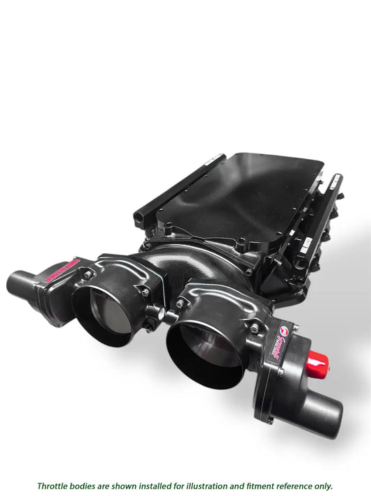 Granatelli MEGAZILLA GM Rectangle-Port Black Billet Intake Manifold w/ Twin 103mm Inlets – 980103