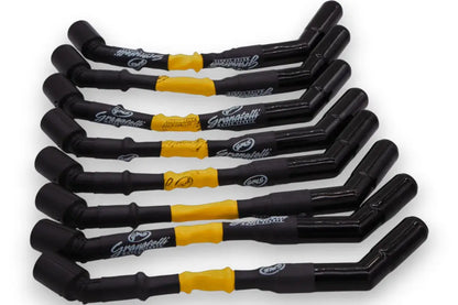 Granatelli 8" GM LS/LT 0-Ohm Yellow Spark Plug Wires w/ Ceramic Boots – 28-1811-CBY