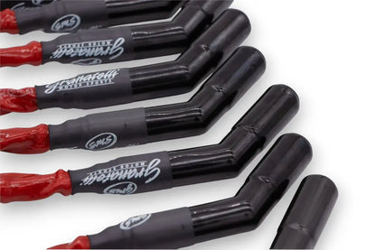 Granatelli 8" GM LS/LT 0-Ohm Red Spark Plug Wires w/ Ceramic Boots – 28-1811-CBR