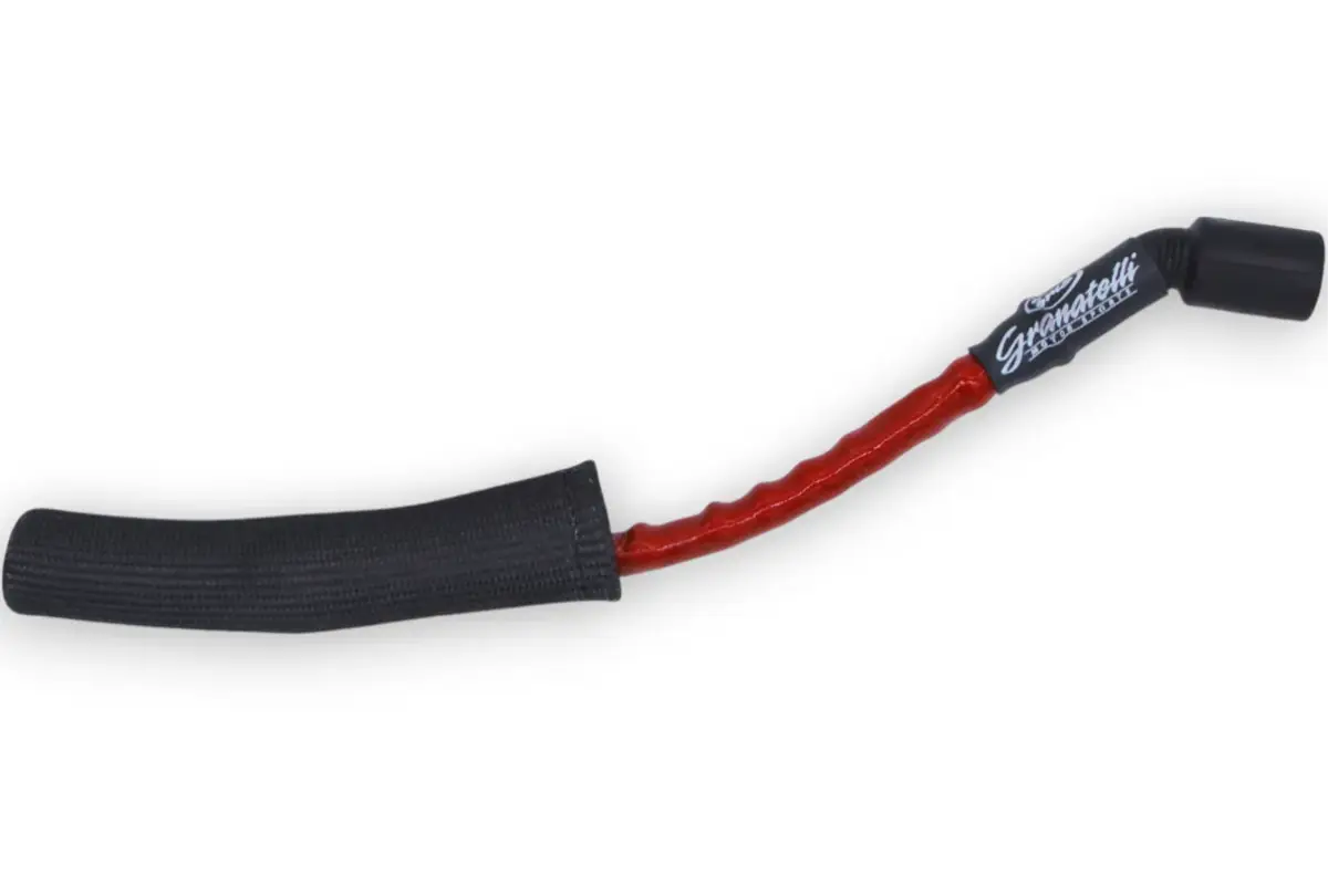 Granatelli 8" GM LS/LT 0-Ohm Red Single Spark Plug Wire w/ Black Kevlar Boot – 28-1811-1RB