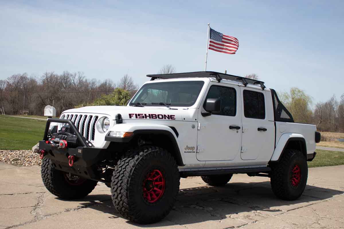 Fishbone Offroad Chase Rack Molle Window Panel for 2020 & Up Jeep Gladiator FB21262