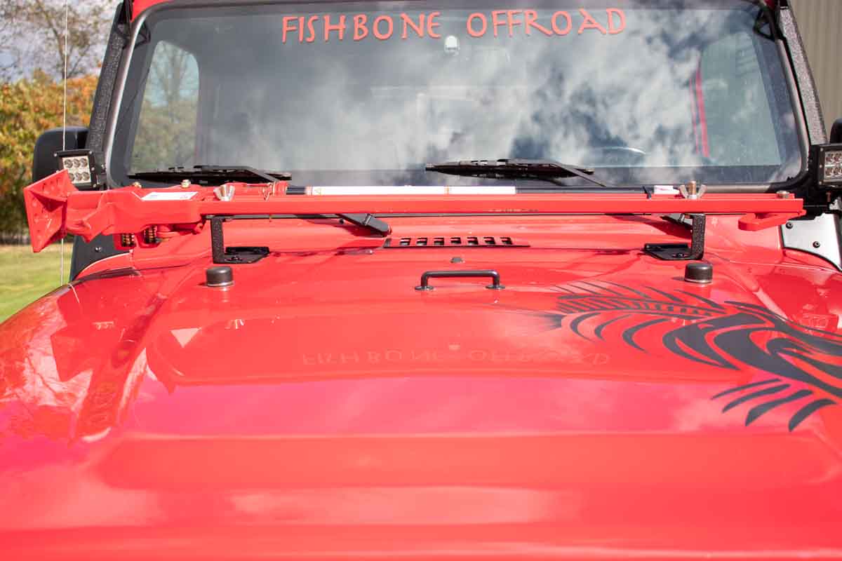 Fishbone Offroad Hi-Lift Jack Hood Mount for 1997-2006 Jeep Wrangler FB21313