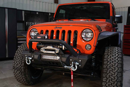 Fishbone Offroad Front Stubby Winch Bumper 2007-2018 Jeep Wrangler FB22004