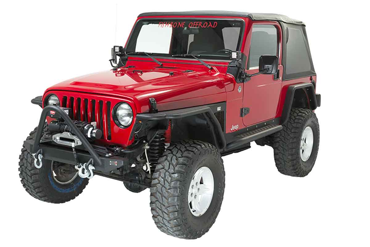 Fishbone Offroad Piranha Front Winch Bumper with Stinger for 1997-2006 Jeep Wrangler FB22047