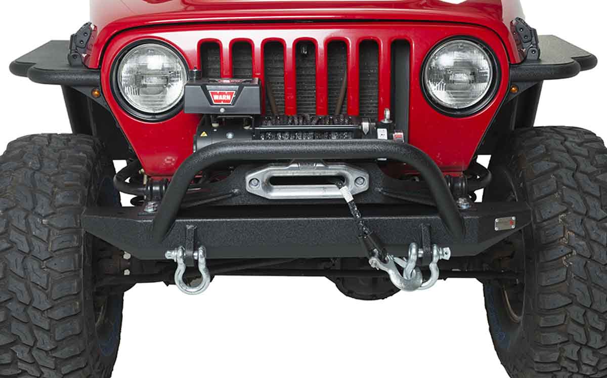 Fishbone Offroad Piranha Front Bumper with Winch Guard for 1987-2006 Jeep Wrangler FB22048