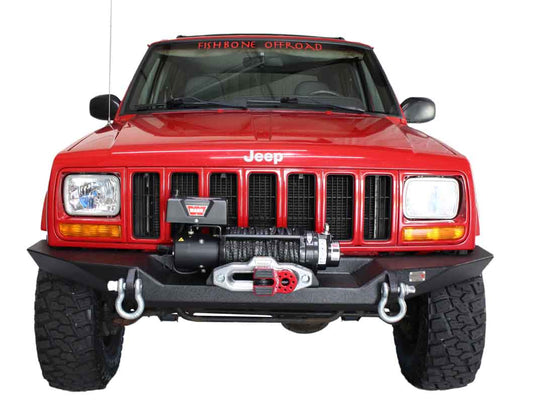 Fishbone Offroad Bullhead Front Winch Bumper for 1984-2001 Jeep Cherokee FB22059