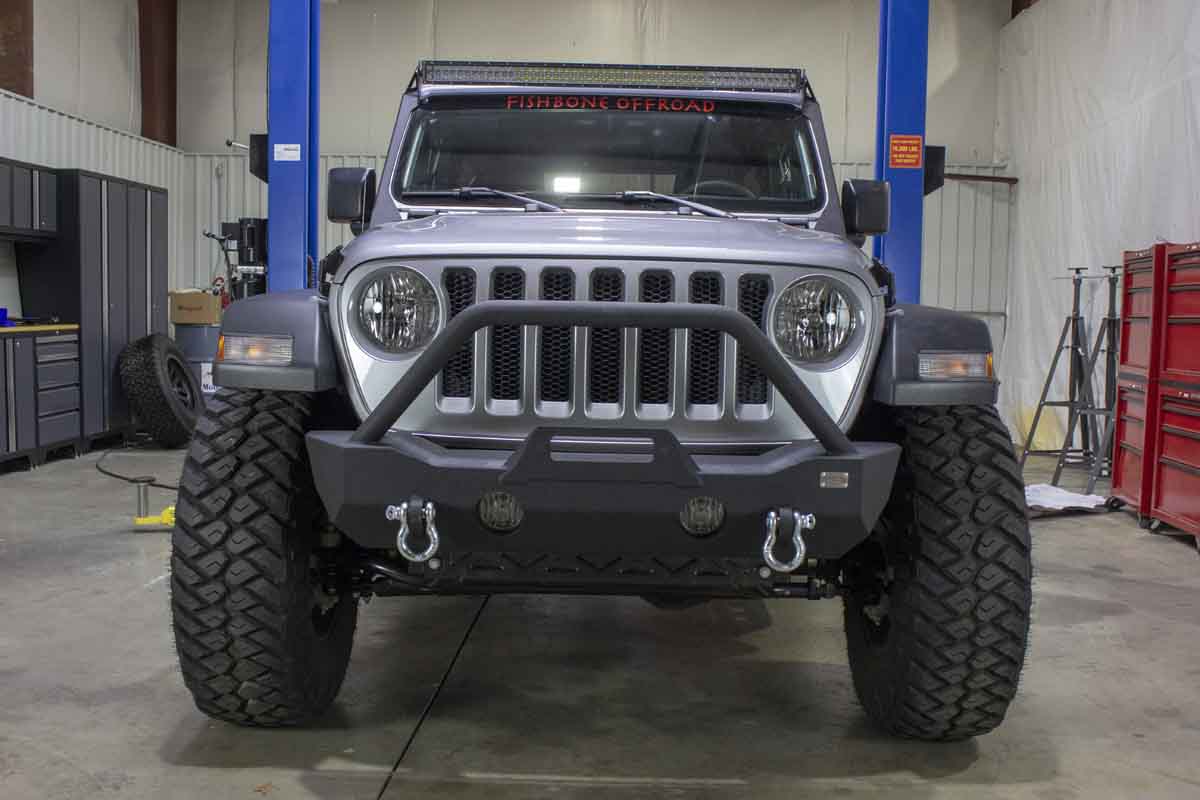 Fishbone Offroad Mako Front Bumper for 2018 & Up Jeep Wrangler/Gladiator FB22090