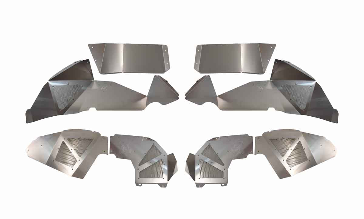 Fishbone Offroad 2018-Current Jeep Wrangler JL Raw Aluminum Inner Fenders - Legacy Model - Set FB33108