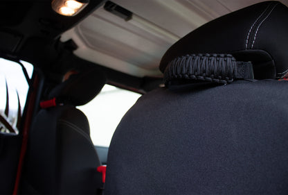 Fishbone Offroad Universal Black Paracord Grab Handles for Head Rest FB55281