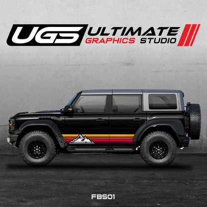 Ford Bronco Retro Mountain Graphics Kit