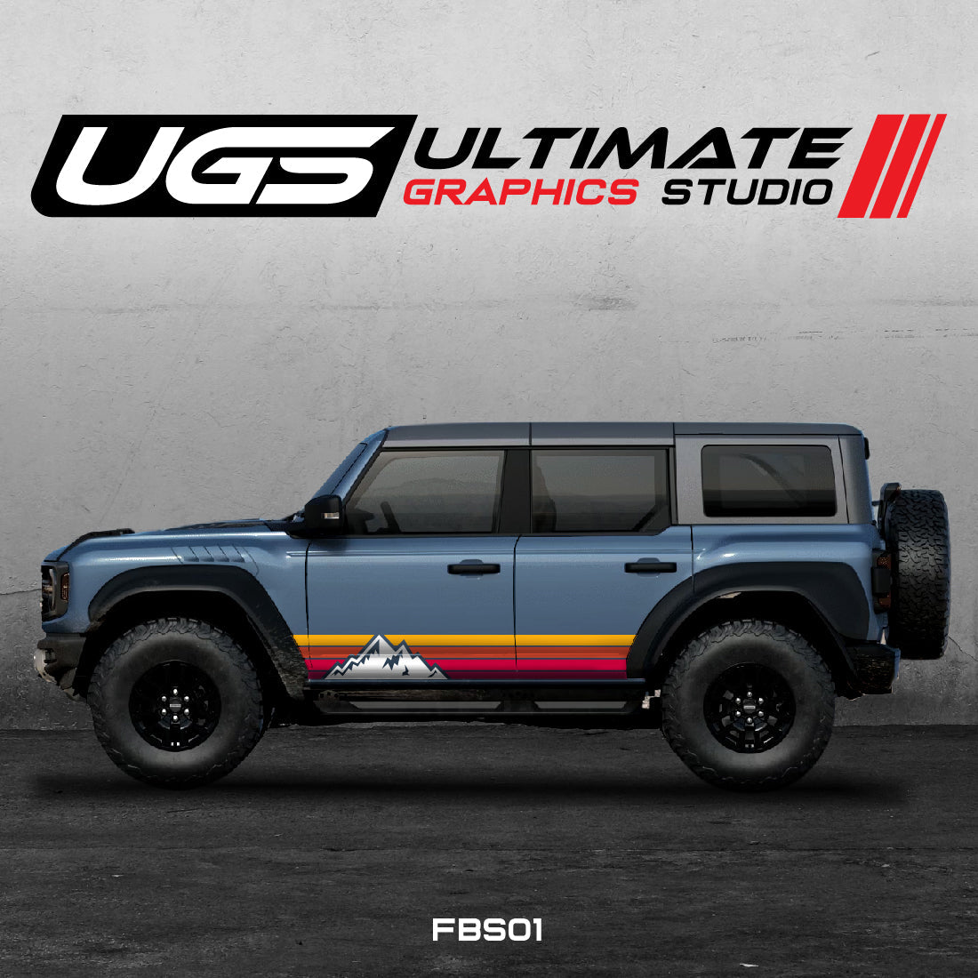 Ford Bronco Retro Mountain Graphics Kit