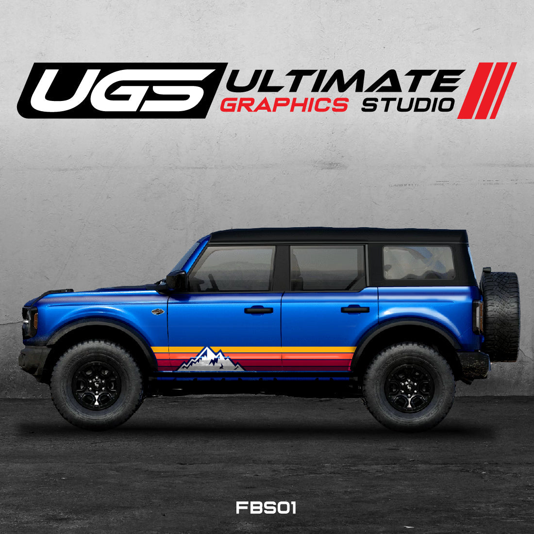 Ford Bronco Retro Mountain Graphics Kit