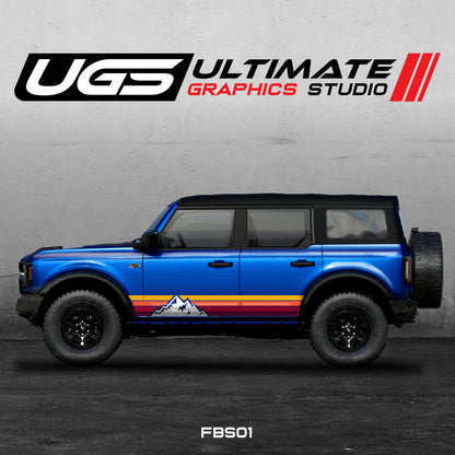 Ford Bronco Retro Mountain Graphics Kit