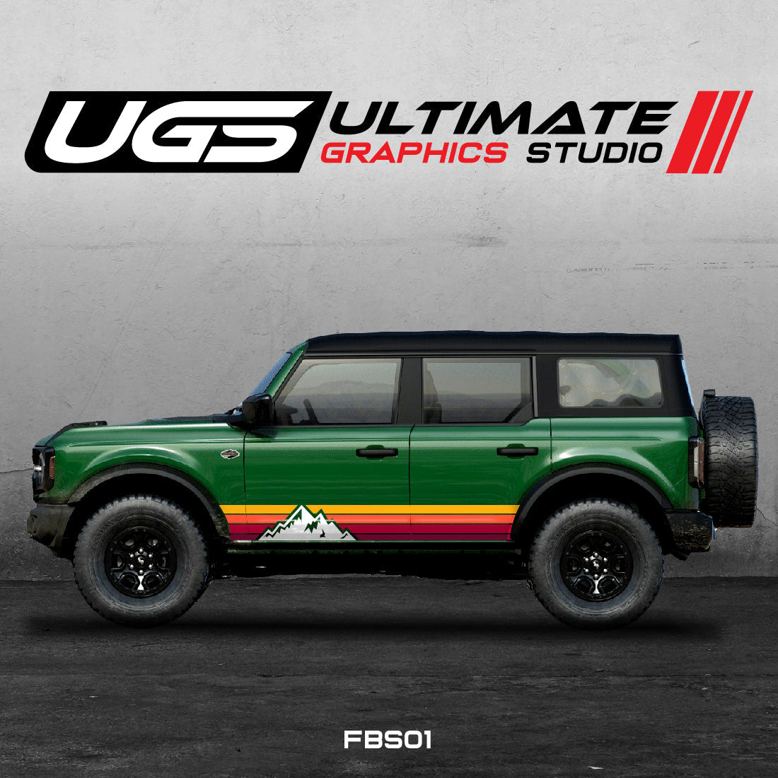 Ford Bronco Retro Mountain Graphics Kit