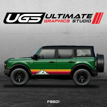 Ford Bronco Retro Mountain Graphics Kit