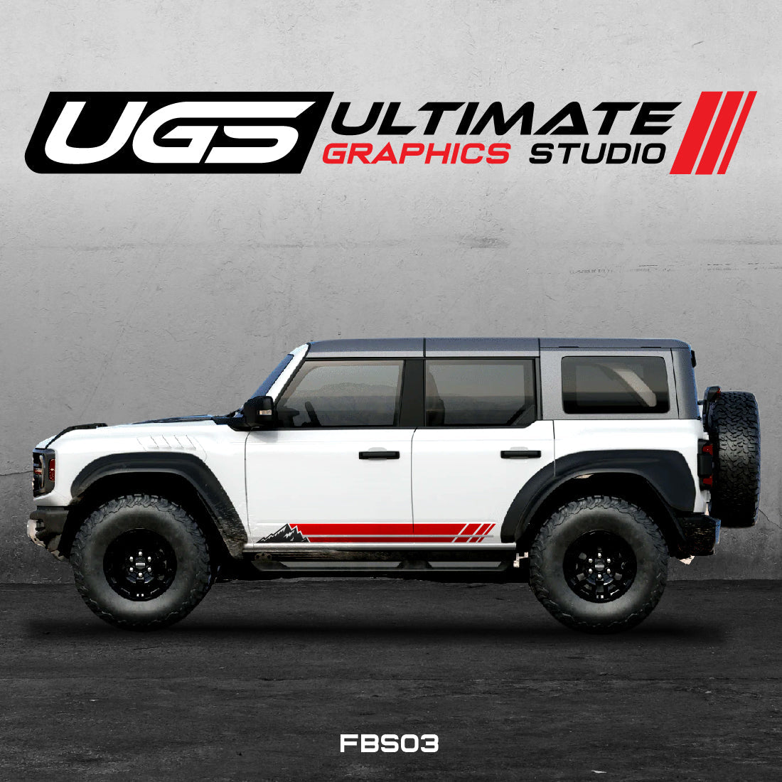 Ford Bronco Graphics 2 Color Mountain Graphics