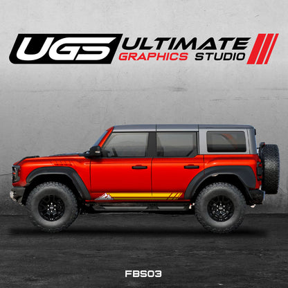 Ford Bronco Graphics 2 Color Mountain Graphics