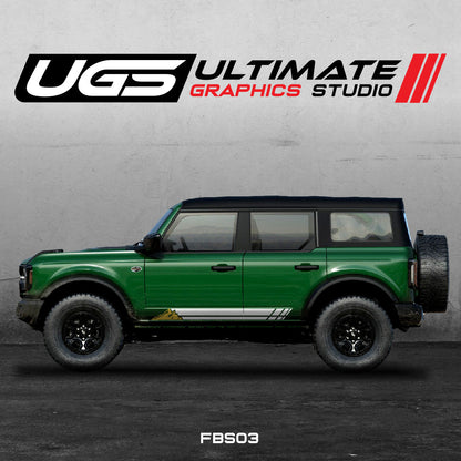 Ford Bronco Graphics 2 Color Mountain Graphics