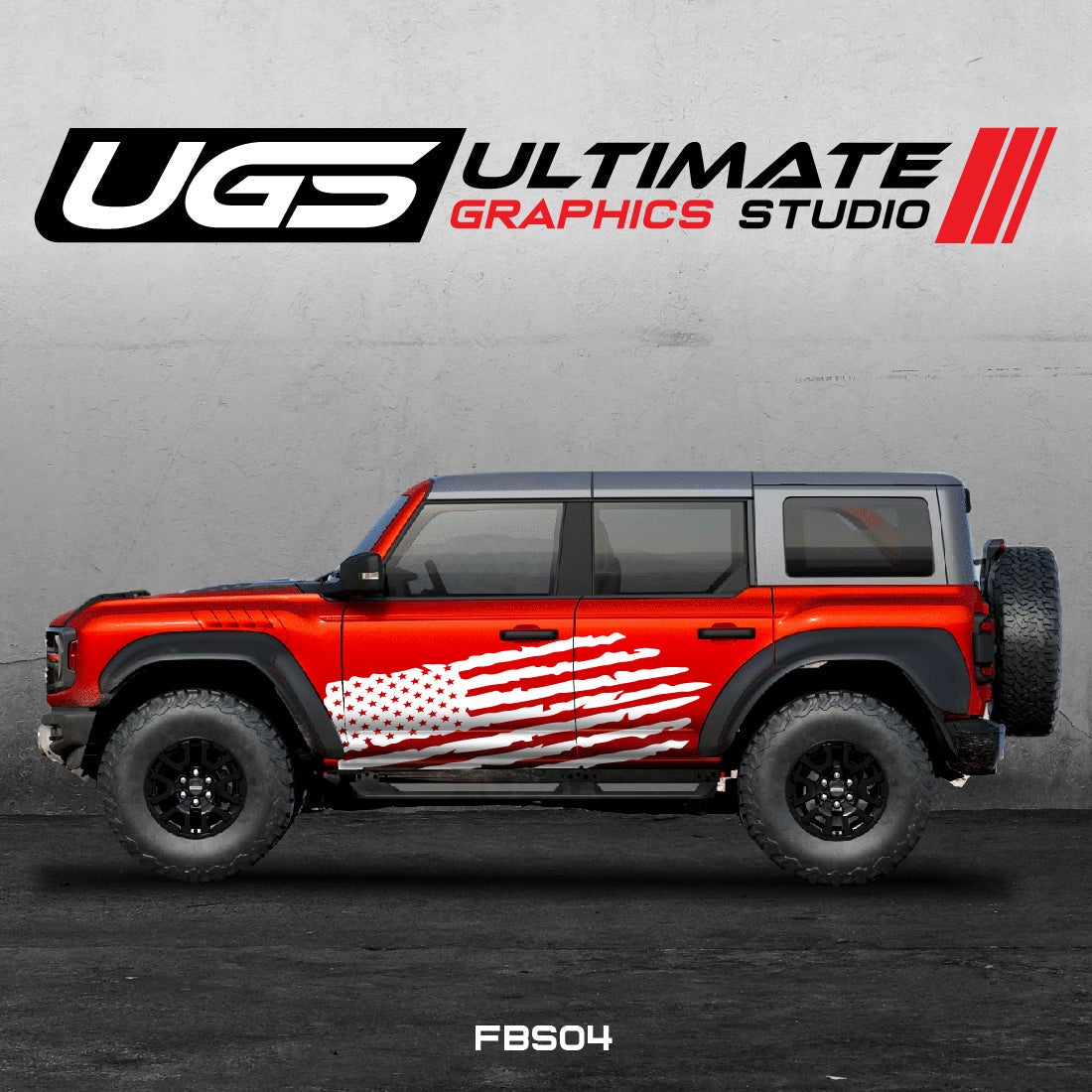 Ford Bronco American Flag Graphics