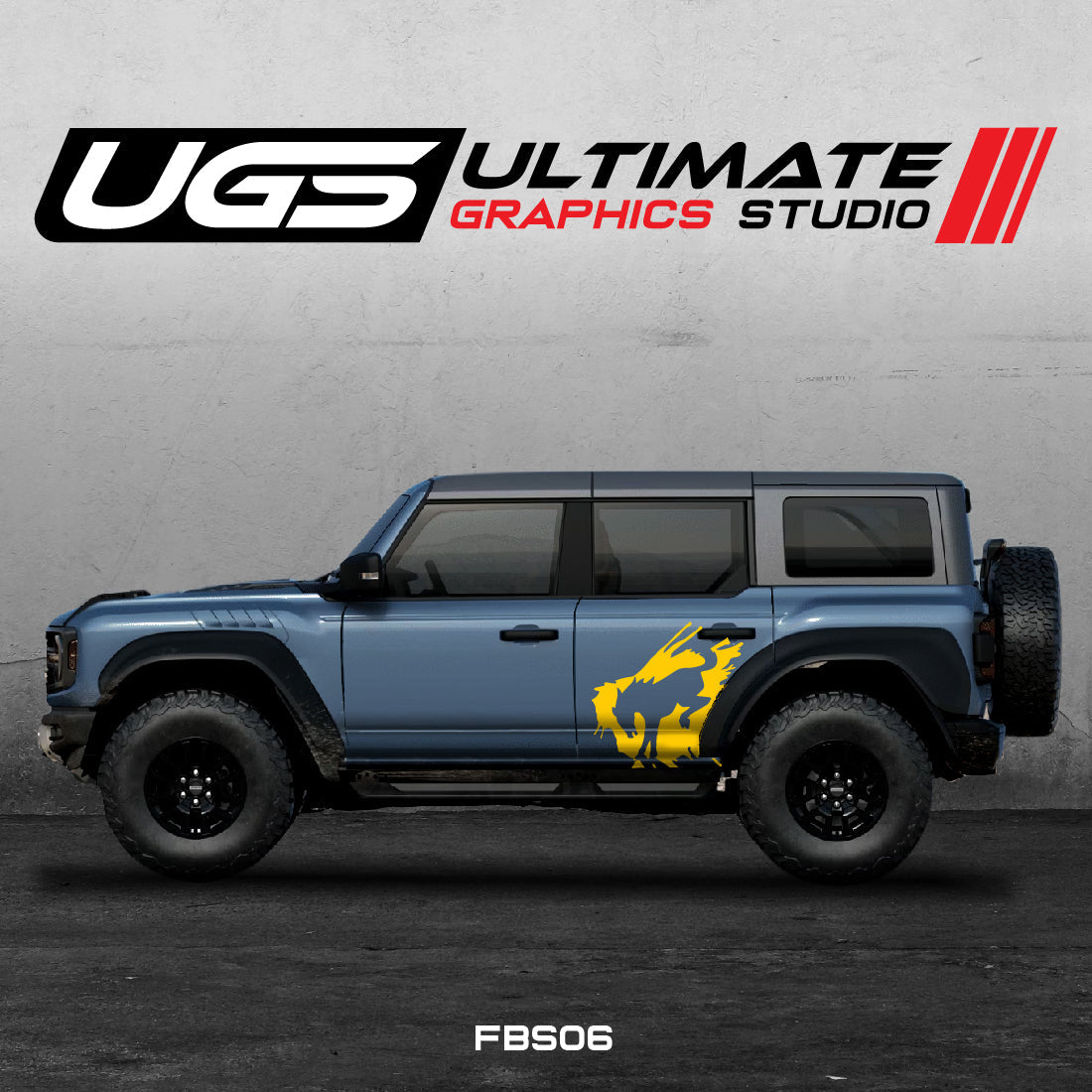 Ford Bronco Logo Side 1 Color Graphics