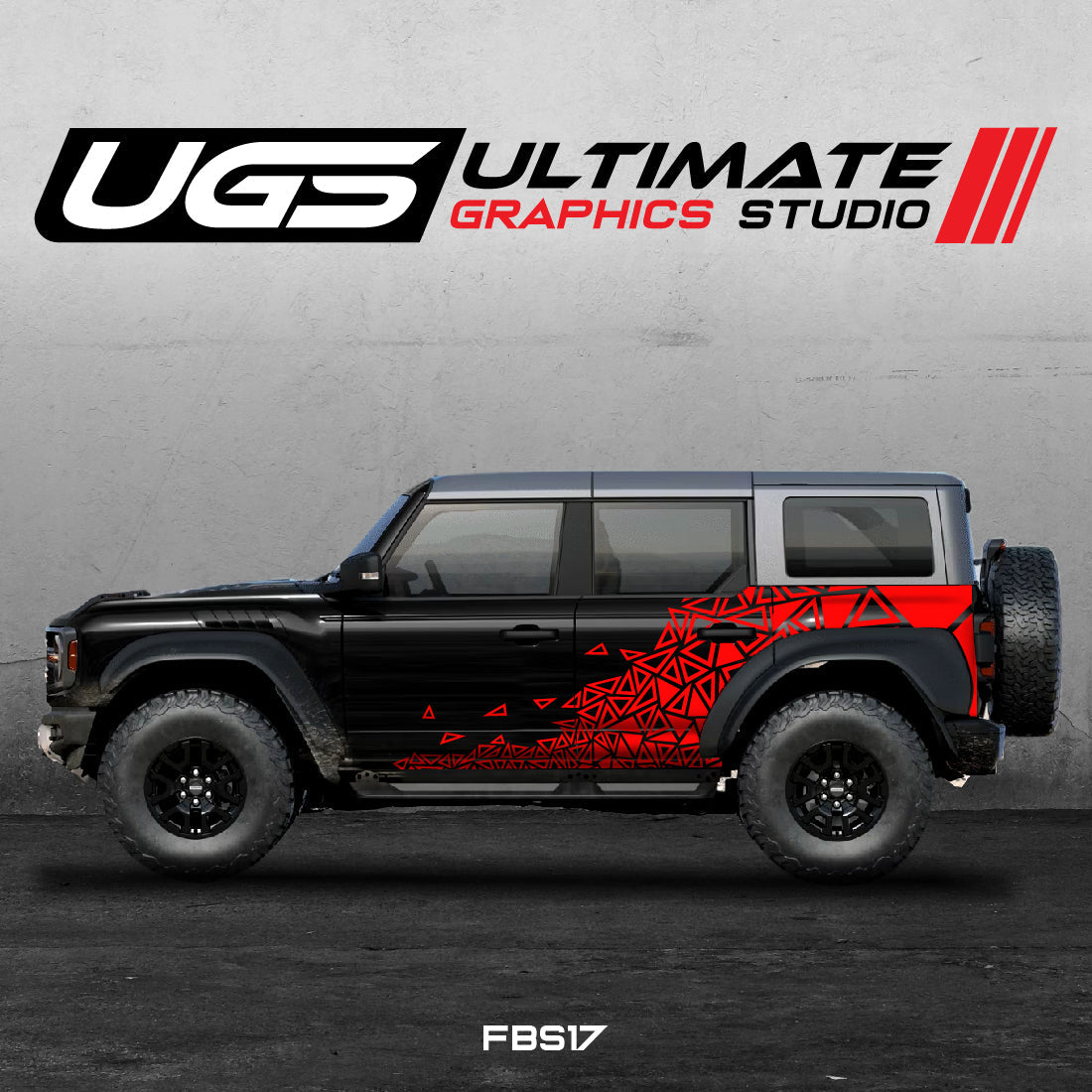 Ford Bronco Side Abstract Pattern Graphics