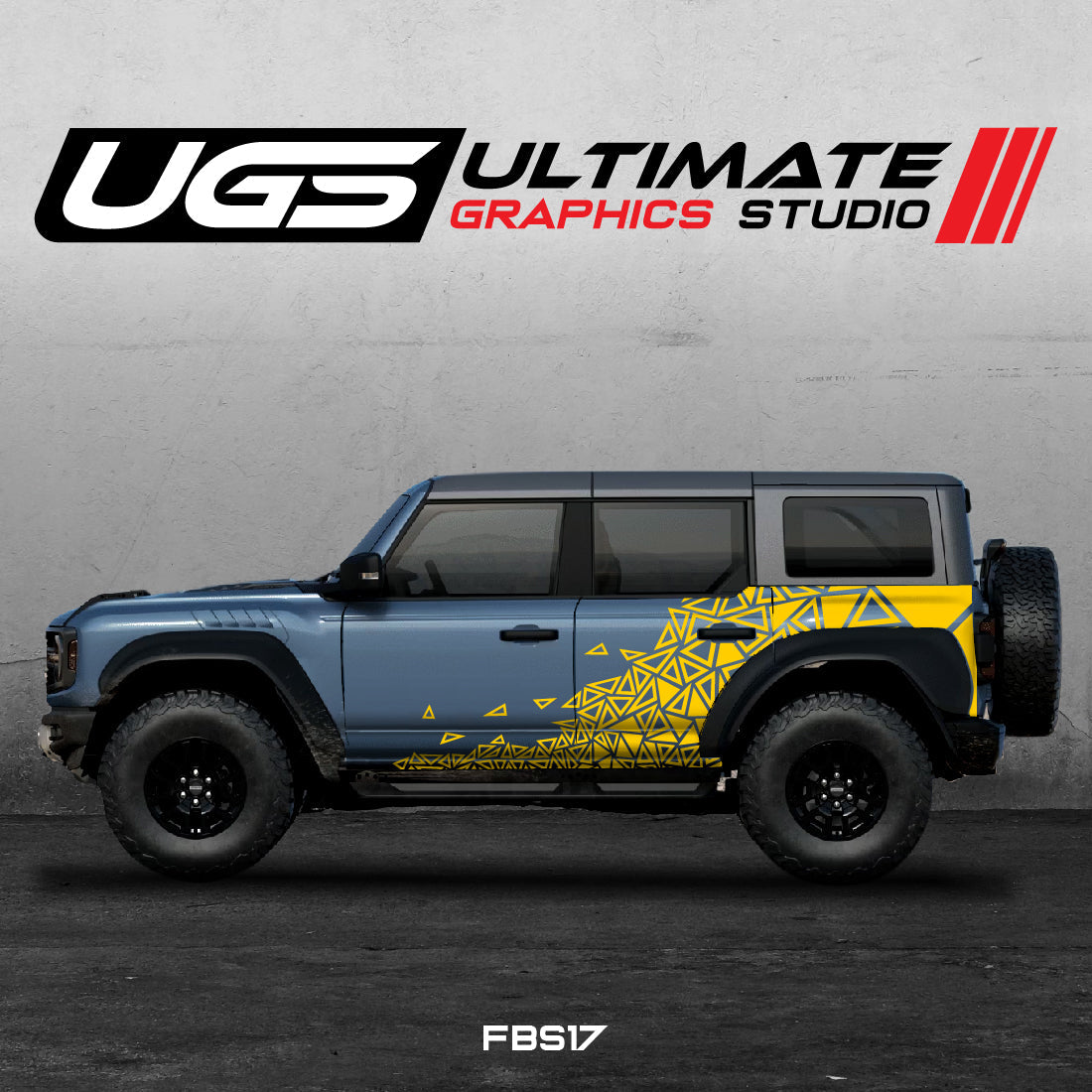 Ford Bronco Side Abstract Pattern Graphics