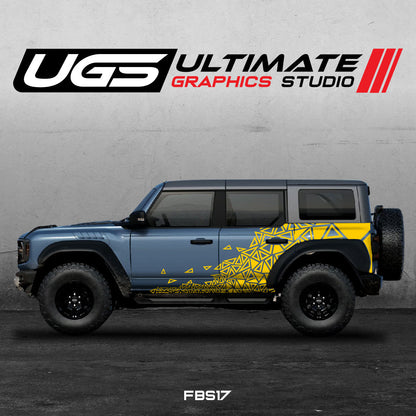 Ford Bronco Side Abstract Pattern Graphics