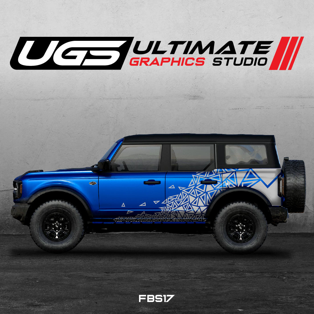 Ford Bronco Side Abstract Pattern Graphics