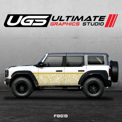 Ford Bronco Side Abstract Pattern Graphics