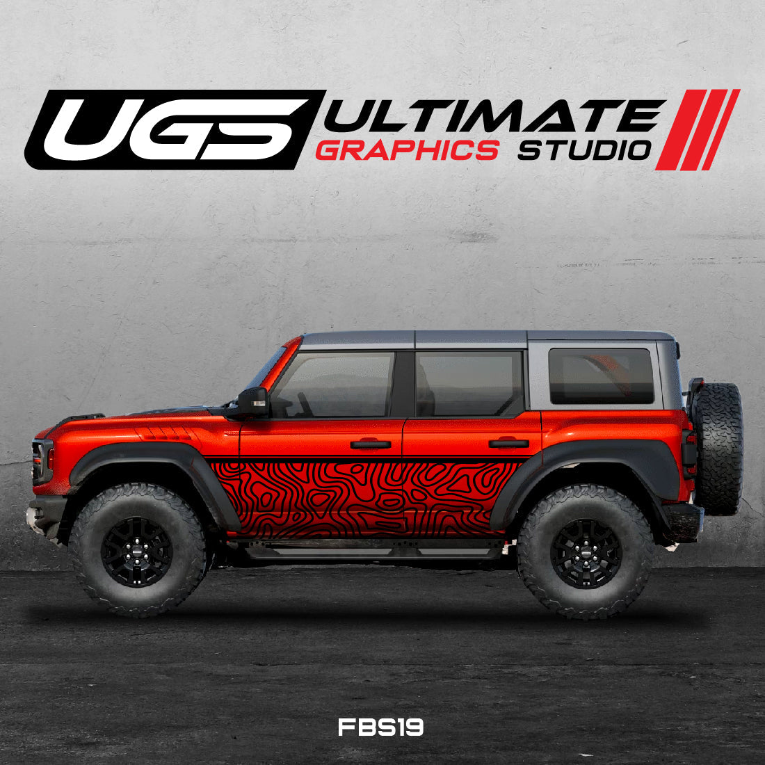 Ford Bronco Side Abstract Pattern Graphics