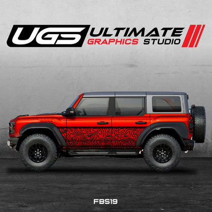Ford Bronco Side Abstract Pattern Graphics