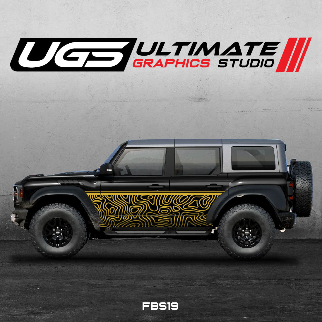 Ford Bronco Side Abstract Pattern Graphics