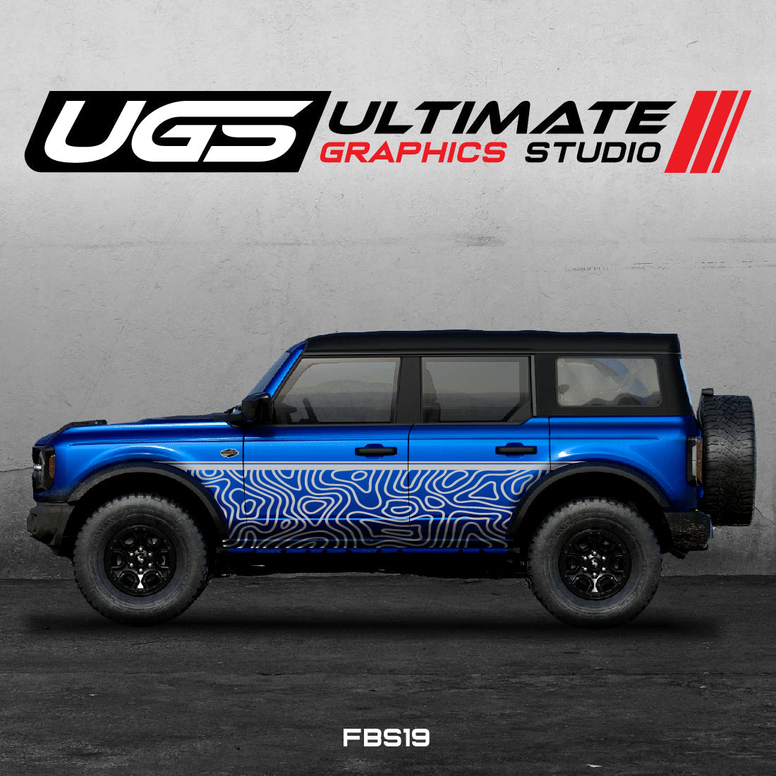 Ford Bronco Side Abstract Pattern Graphics