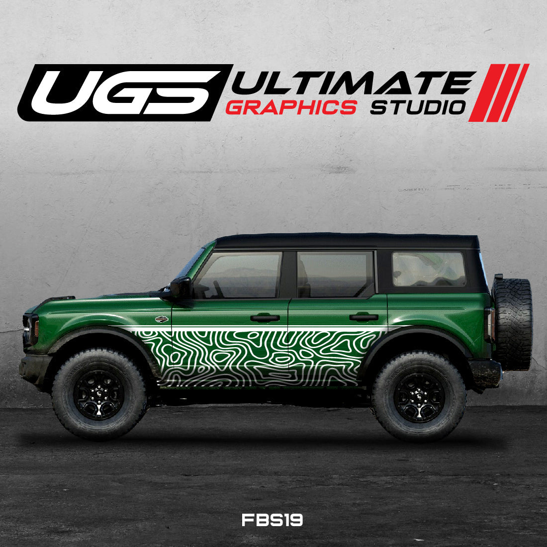 Ford Bronco Side Abstract Pattern Graphics