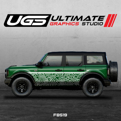 Ford Bronco Side Abstract Pattern Graphics