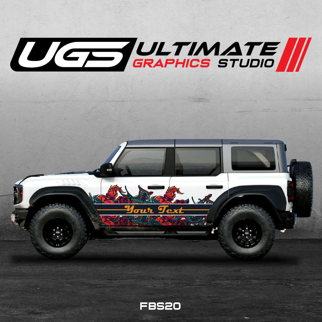 Ford Bronco Printed Graphics Custom Text