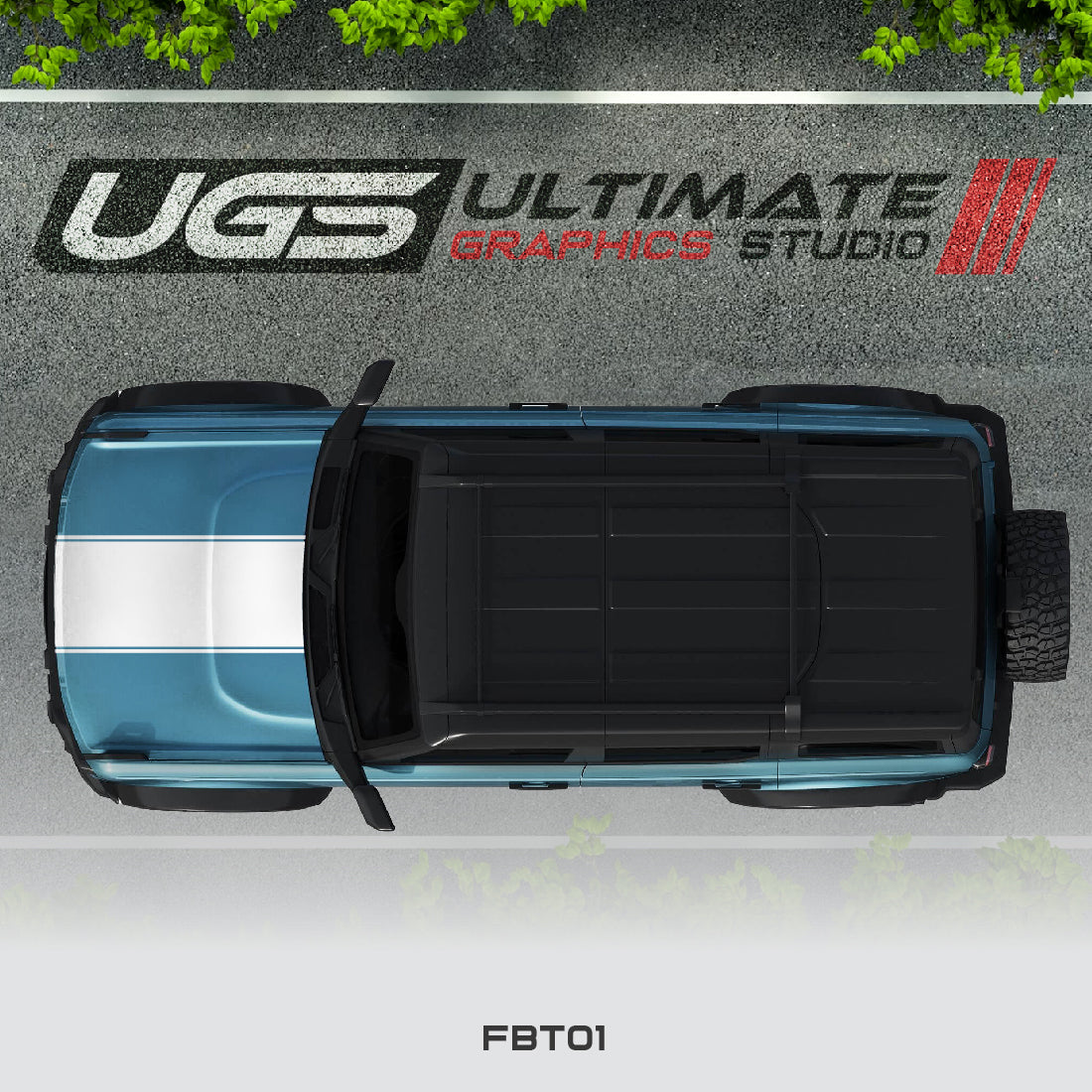 Ford Bronco Top Stripe Graphic