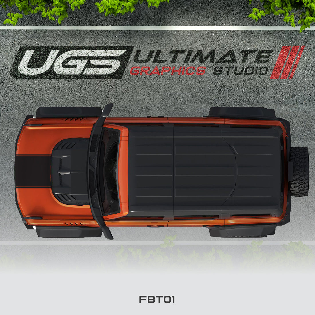 Ford Bronco Top Stripe Graphic