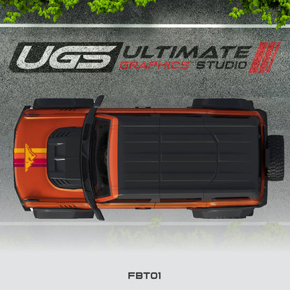 Ford Bronco Top Retro Mountain Stripe