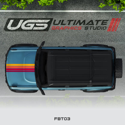 Ford Bronco Top Retro Stripe