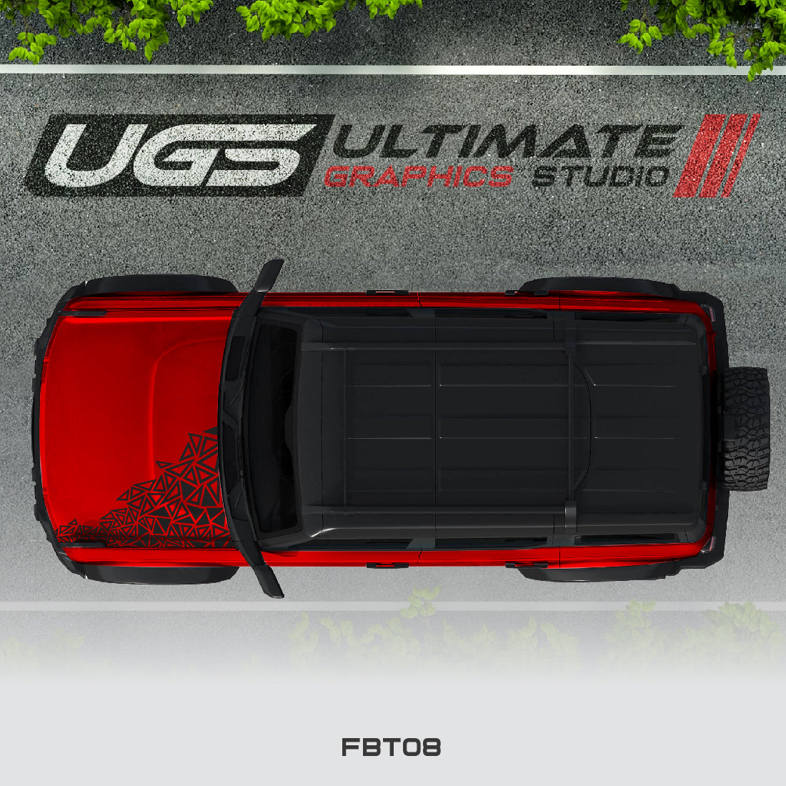 Ford Bronco Hood Pattern Graphics 1 Color