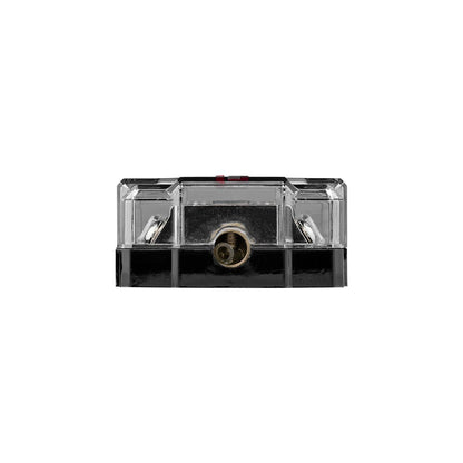 DS18 FDG1224AFS-80A ANL Fuse Holder and Distribution Block 0GA In - 2x4GA Out with Voltmeter