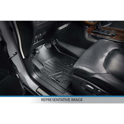 SMARTLINER Custom Fit Floor Liners For 2014-2020 Transit Connect With Carpet Flooring (Long Wheelbase & 2nd Row Bucket Seats)