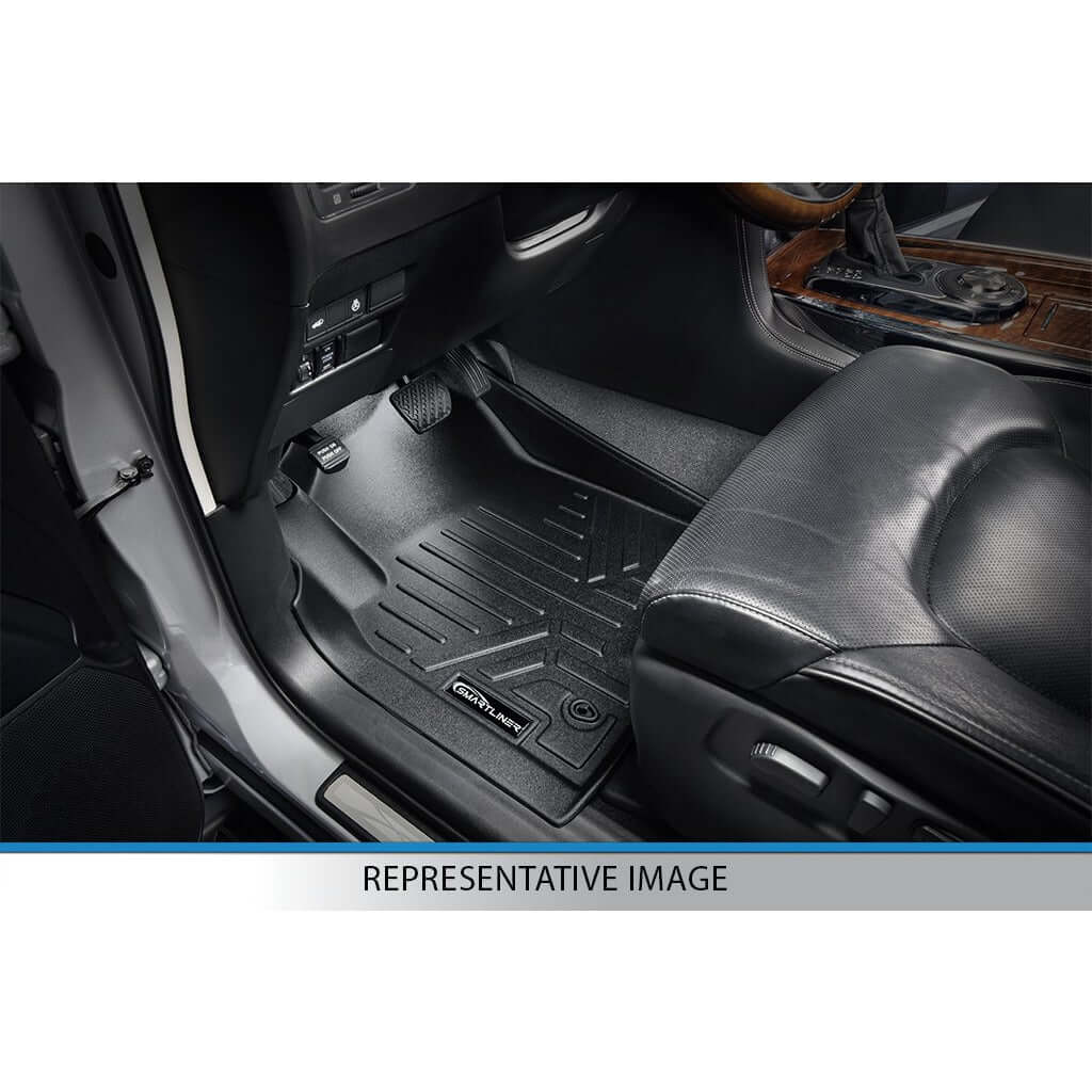SMARTLINER Custom Fit Floor Liners For 2014-2020 Transit Connect With Carpet Flooring (Long Wheelbase & 2nd Row Bucket Seats)