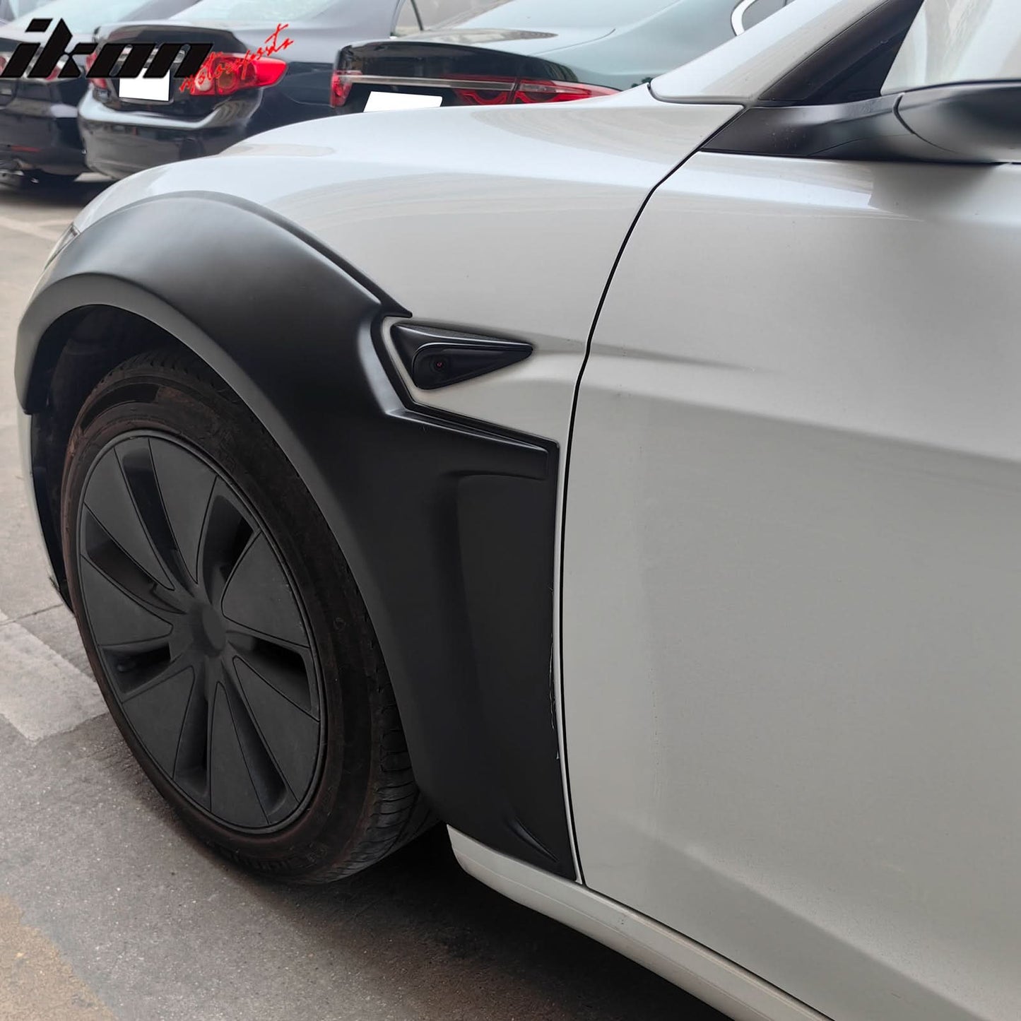 2017-2024 Tesla Model 3 IKON Fender Flares Sanded Wheel Cover ABS 6PCS