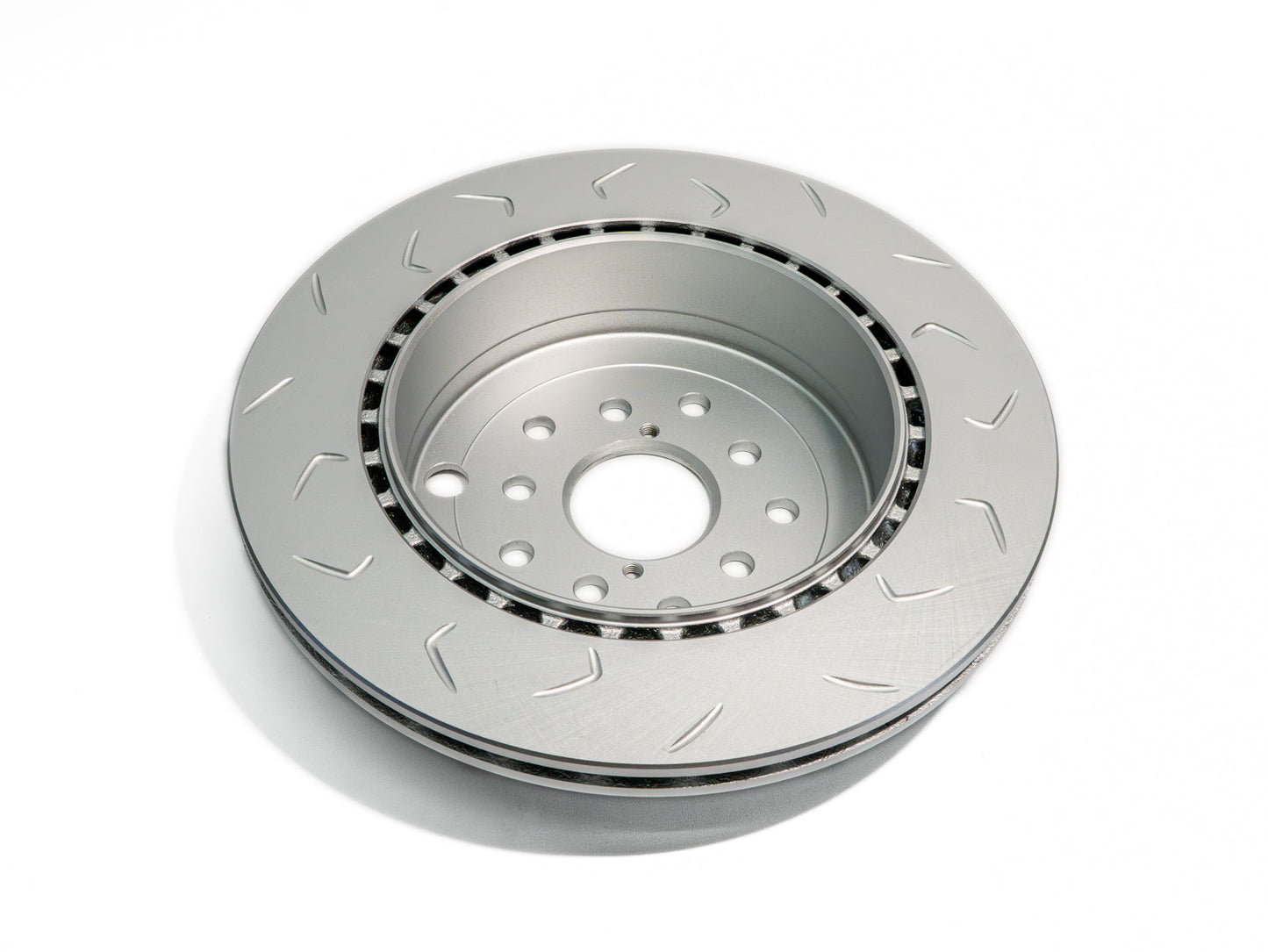 FactionFab Slotted Rear Rotor V2 Dual Drilled - Subaru STI 2008-2017