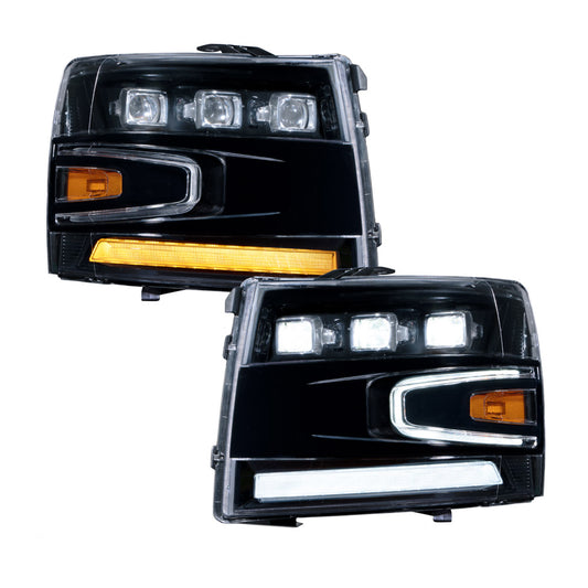 Form Lighting 2007-2013 Chevrolet Silverado LED Projector Headlights Pair  FL0005