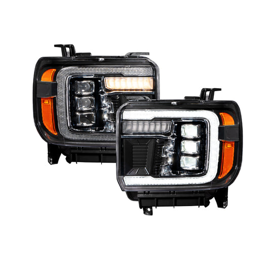 Form Lighting 14-18 GMC Sierra 1500 and 15-19 GMC Sierra 2500/3500 LED Projector Headlights Pair  FL0012