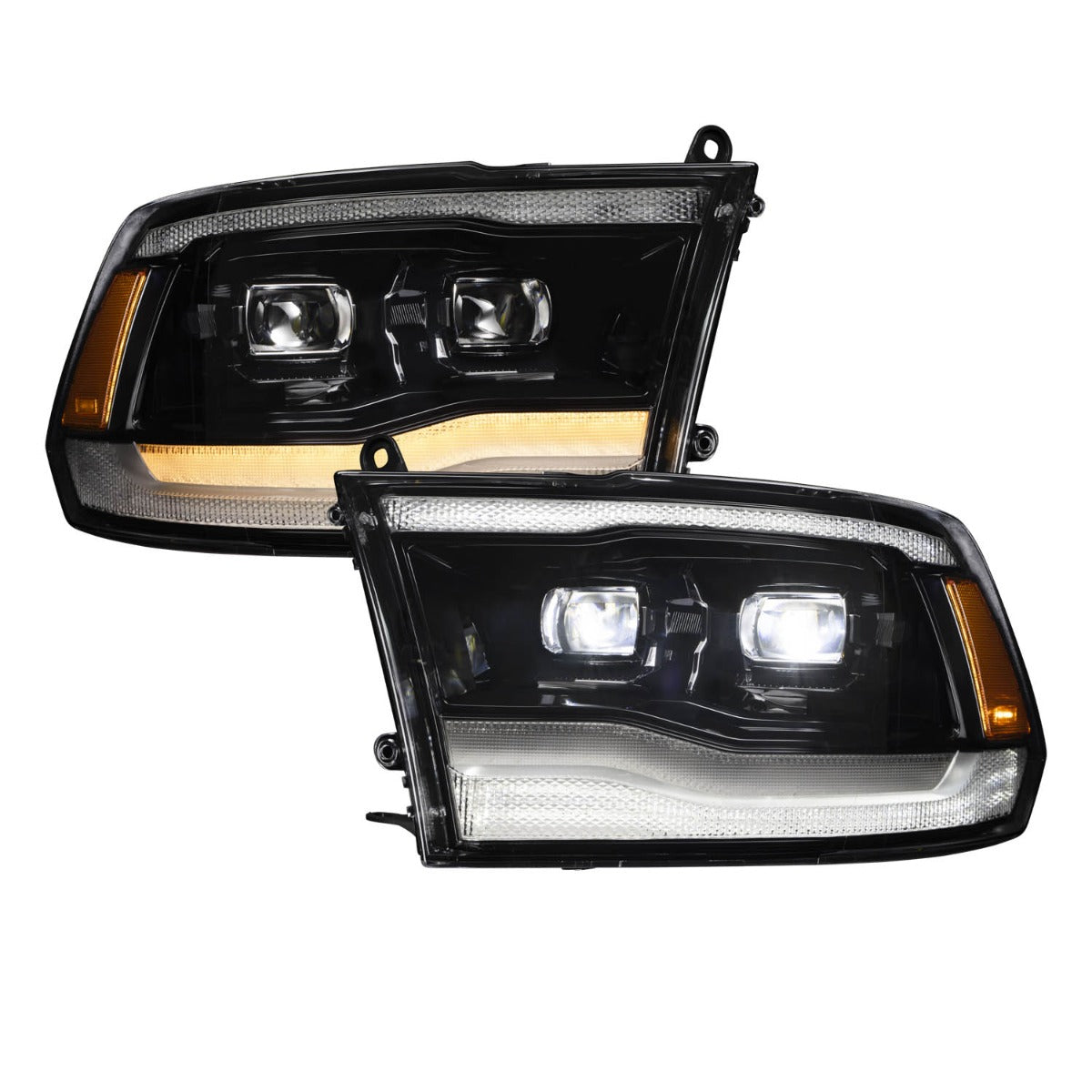 Form Lighting 19-23 Ram 1500 Sequential LED Projector Headlights Pair  FL0015