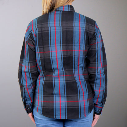 Hot Leathers Ladies 'Long Live The King' Multi/Color Cotton Flannel Shirt - Button Front - Riding - Casual Wear - FLL3007